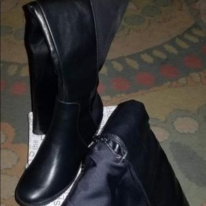 Black leather over the knee boots!